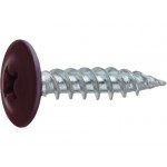 Саморез 4.2х19 мм с прессшайбой, цинк, острый, RAL 3005 (50 шт в зип-локе) STARFIX