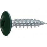 Саморез 4.2х19 мм с прессшайбой, цинк, острый, RAL 6005 (50 шт в зип-локе) STARFIX