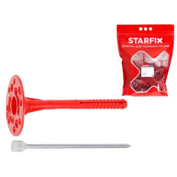 Дюбель для теплоизоляции 10х120 мм с металлич. гвоздем, термогол. (50 шт в дой-паке) STARFIX