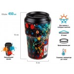 Термокружка, 450 мл, нержавеющая сталь, fun splash, серия 3D, PERFECTO LINEA