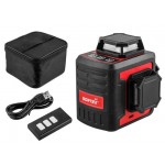 Нивелир лазерный линейный WORTEX LX LL 0330-2 (3х360°, до 25 м, +/- 0.3 мм/м, зеленый)