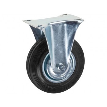 Опора колёсная d-125мм неповоротная, резиновая STARFIX