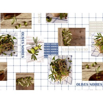 Клеенка столовая, нетканая основа с ПВХ покр., коллекция "DECO", 1 м.пог., PERFECTO LINEA