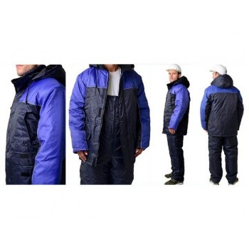 Костюм (куртка+п/к) утепленный "Балтика" (синий+василек Оксфорд) р-р 48-50 рост 182-188, РФ