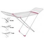 Сушилка для белья напольная, 18м, серия Gloria, бело-розовая, PERFECTO LINEA