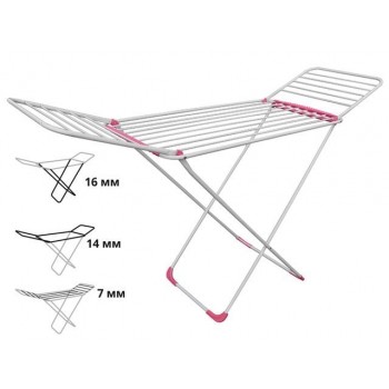 Сушилка для белья напольная, 18м, серия Gloria, бело-розовая, PERFECTO LINEA