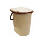 Ведро туалетное 24л (бежевый мрамор) IDEA