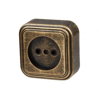 Розетка 1-ая (открытая, б/з) бронз., Стандарт, Юпитер