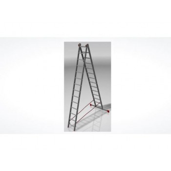 Лестница алюм. 2-х секц. 358/666/380см 2х14 ступ., 16кг  NV3220 Новая Высота