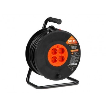 Удлинитель на катушке 50м (4 роз., 3,5кВт, с/з, ПВС 3х1,5) Юпитер