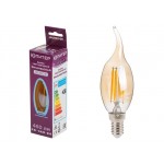 Лампа светодиодная филаментная CA35 СВЕЧА НА ВЕТРУ 6 Вт E14 4000К ЮПИТЕР ДЕКОР