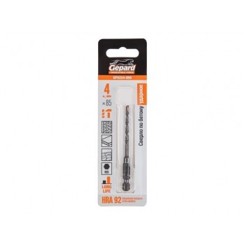 Сверло по бетону  4х85мм шестигр. GEPARD (GP0224-850)
