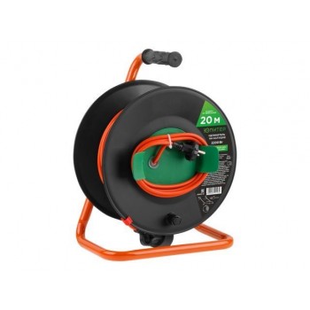 Удлинитель на катушке 20м (1 роз., 2,2кВт, б/з, ПВС 2х1,0) Юпитер