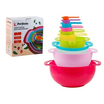 Набор мисок 10 предметов разноцветный, PERFECTO LINEA