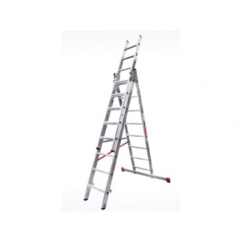 Лестница алюм. 3-х секц. 211/484/224 см 3х8 ступ. 14,3кг  NV3230 Новая Высота