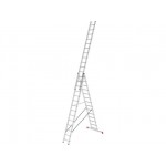 Лестница алюм. 3-х секц. 357/949/377см 3х14 ступ., 21,4кг PRO STARTUL (ST9942-14)