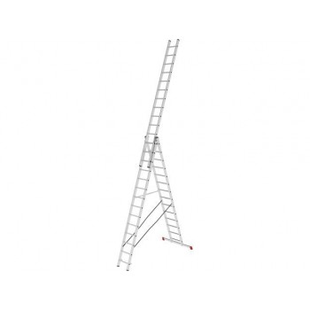 Лестница алюм. 3-х секц. 357/949/377см 3х14 ступ., 21,4кг PRO STARTUL (ST9942-14)