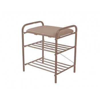 Банкетка для обуви, 500х330х440 мм, коричневый, NIKA