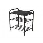 Банкетка для обуви, 500х330х440 мм, черный матовый, NIKA