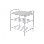 Банкетка для обуви, 500х330х440 мм, серый матовый, NIKA