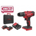 Аккум. дрель-шуруповерт WORTEX BD 1820-1 Li в чем. ALL1 XLT 18 В, 30 Н*м, 2х2 А*ч, БЗП(мет.) 13 мм