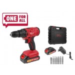 Аккум. дрель-шуруповерт WORTEX LX BD 1820 Li в чем. ALL1 XLT, 18 В, 30 Н*м, 2х2 А*ч, БЗП 10 мм