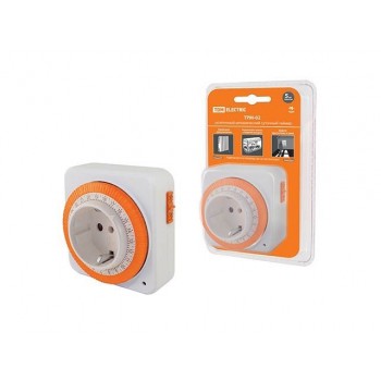 Таймер розеточный ТРМ-02-15мин/24ч-16А (суточный, квадратный) TDM