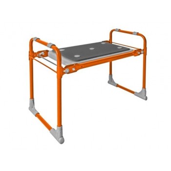 Скамейка садовая с мягким сиденьем, 560х300х425 мм, оранжевый, NIKA