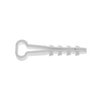 Дюбель-хомут для прямоугольного кабеля 8х5 мм белый (100 шт в пласт. конт.) STARFIX