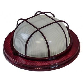 Светильник круг/вишня/решетка, 60Вт, IP54 (НБО 03-60-032) Юпитер