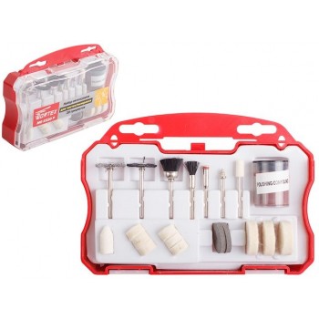 Набор аксессуаров для гравера 20 предметов в боксе (для чистки/полировки)