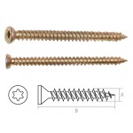 Шуруп по бетону 7.5х182 мм желтый цинк, T30 (20 шт в карт. уп.) STARFIX