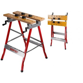 Верстак складной WORTEX WB 1560 в кор.МДФ, 605x640x800 мм, регулировка столешницы