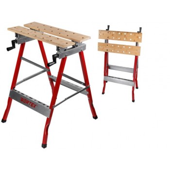 Верстак складной WORTEX WB 1060 в кор. БАМБУК, 605x640x800 мм, регулировка столешницы