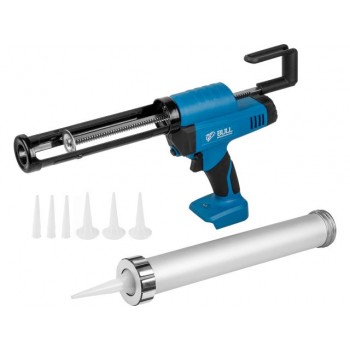 Аккум. пистолет для герметика BULL CG 1860 SOLO, 300/600 мл, 2500 Н, 8,3 мм/с, рег. скор.