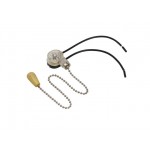 Выключатель для настенного светильника c проводом и деревянным наконечником «Silver» REXANT