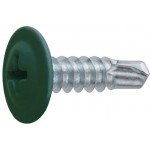 Саморез 4.2х16 мм с прессшайбой, цинк, со сверлом, RAL 6002 (150 шт в пласт. конт.) STARFIX