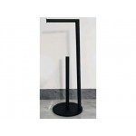 Держатель для туалетной бумаги напольный AQUAMARINE, нержавеющая сталь/чёрный, PERFECTO LINEA