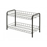 Этажерка для обуви 2-х секционная, 660х280х440 мм, черный, NIKA
