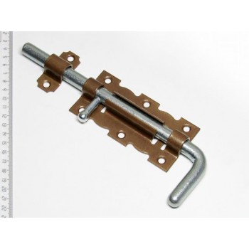 Задвижка дверная 100 мм круглая, бр.металлик/цинк STARFIX