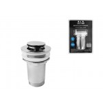 Выпуск для умывальника click/clack, малая крышка с переливом, хром, 1 1/4", a-five