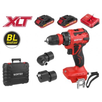 Аккум. дрель-шуруповерт WORTEX BD 2025 LiSET в чем. ALL1 XLT БЕСЩЕТ, 18 В, 55 Н*м, 2х2 А*ч + 2 насад