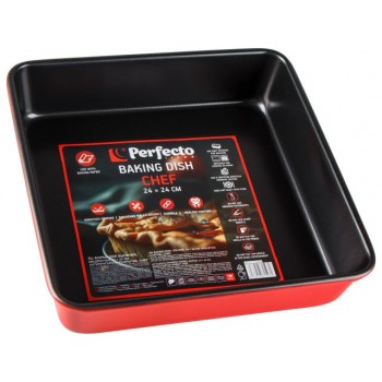 Форма для выпечки, квадратная, 24х24  см, антипригарное покрытие, CHEF, PERFECTO LINEA