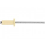 Заклепка вытяжная 3.2х8 мм алюминий/сталь, RAL 1014 (250 шт в пласт. конт.) STARFIX