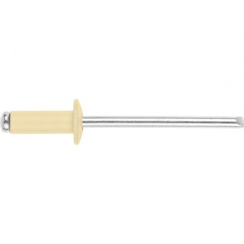 Заклепка вытяжная 3.2х8 мм алюминий/сталь, RAL 1014 (250 шт в пласт. конт.) STARFIX