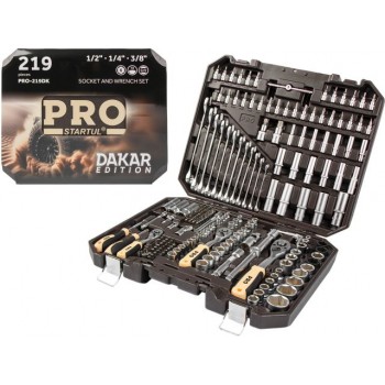 Набор головок и ключей 219пр. 1/4",3/8",1/2" PRO STARTUL DAKAR (PRO-219DK)