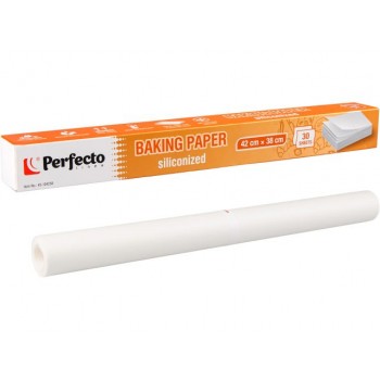 Бумага для выпечки пергаментная, силиконизированная, 30 листов, 42х38 см, PERFECTO LINEA