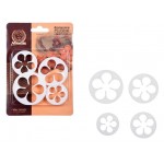 Формочки для печенья и марципана, "Цветочки", 4 шт., 4х6,5 см, MARMITON