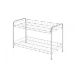 Этажерка для обуви 2-х секционная, 660х280х440 мм, матовый серый, NIKA