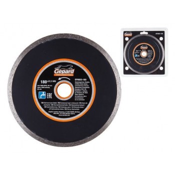 Алмазный круг 180х22 мм по керамике сплошн. GEPARD